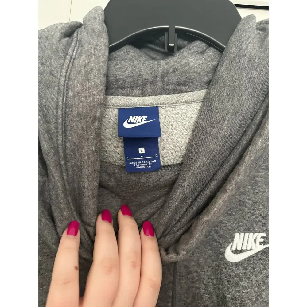 Nike Oversized Funnel Neck Gray Sweatshirt Sz: Large